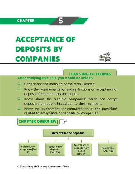 Acceptance of Deposits by Companies - Financial Reporting - ICAI - Studocu