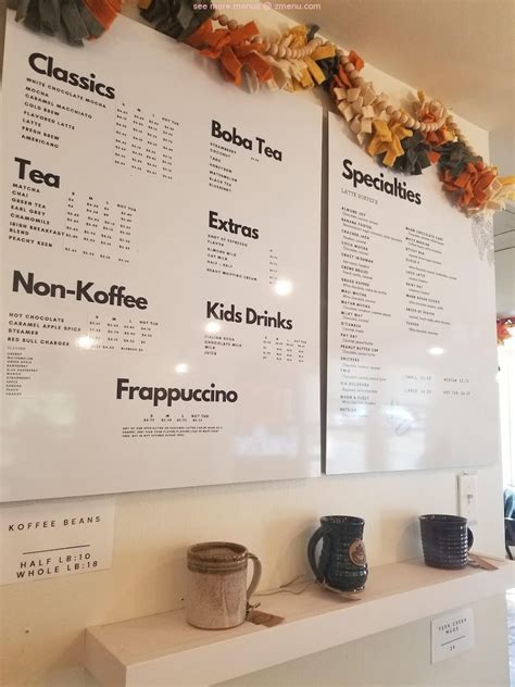 Online Menu of Koffee With a Kause Restaurant, Benton, Arkansas, 72015 ...