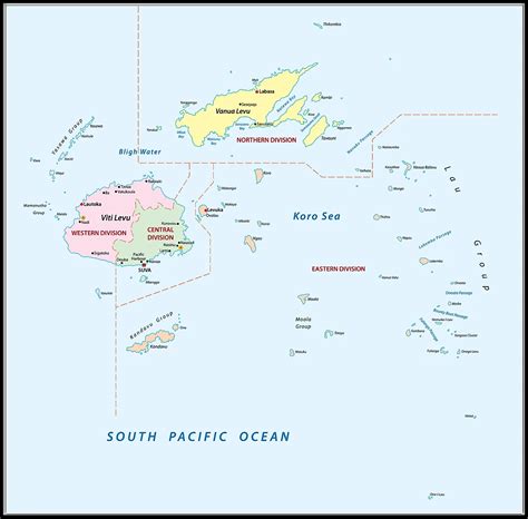 Map Of Fiji And Australia