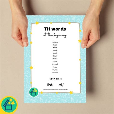 TH Words (Voiceless) | Words beginning with TH | Speech Therapy Resour ...