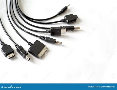 Different Types of Chargers for Phones Stock Photo - Image of distinct ...