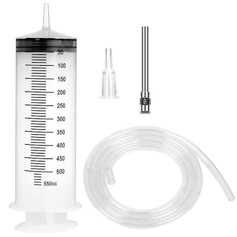 500ml Syringe with Tube, Extra Large Plastic Syringes with Tubing for ...