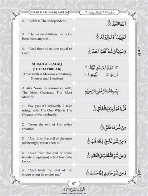 Surah Falaq Transliteration