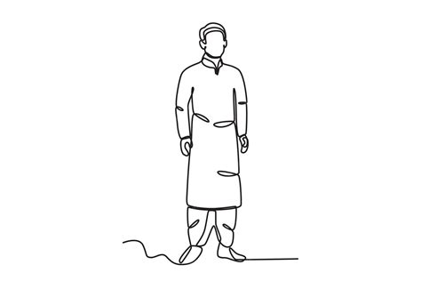 Premium Vector | A man attends a lohri celebration lohri oneline drawing