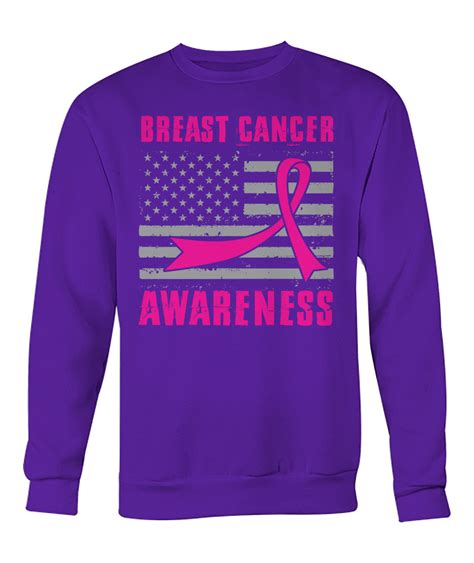 American Flag Breast Cancer Awareness Hoodies and Sweatshirts – Combat ...