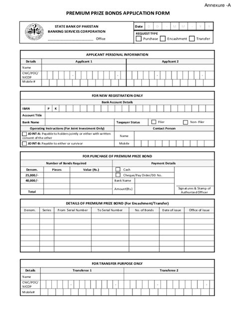 Fillable Online PREMIUM PRIZE BONDS APPLICATION FORM Fax Email Print ...