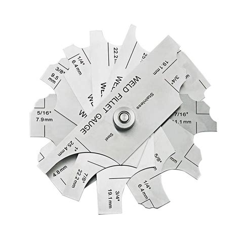 Buy Losa 7piece Weld Fillet Gauge Set Welding Inspection Test Ulnar ...