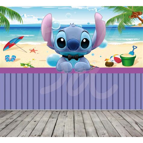 Papel de Parede 3d Adesivo Stitch , foto Mural, Decoração de Quarto ...