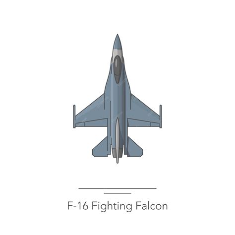 Premium Vector | F16 Fighting Falcon outline colorful icon Isolated fighter jet white background ...