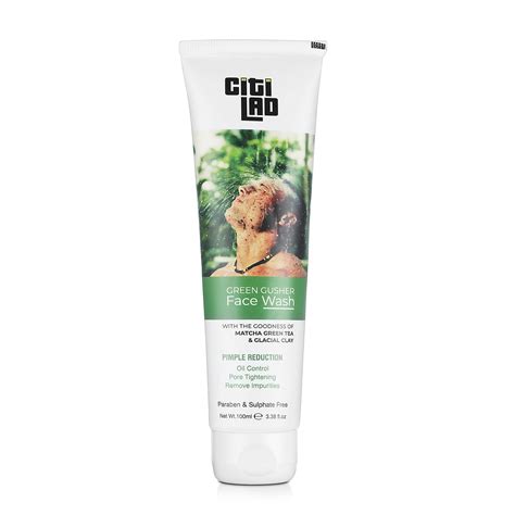 Green Gusher Face Wash for Men - Deep Cleansing with Aloe, Matcha Gree ...