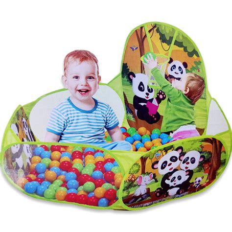 Large Size Foldable Panda Ball Pool with 50 Balls, Play Tent for Kids ...