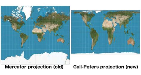 Peters Projection Map vs Mercator 的图像结果