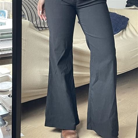 Very cute and vintage black flare pant (extreamlly... - Depop