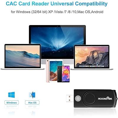 USB Smart Card Reader, Rocketek DOD Military USB Cac India | Ubuy
