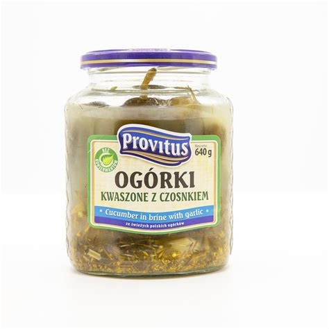 Provitus Cucumbers in Brine with Garlic - European Food Express