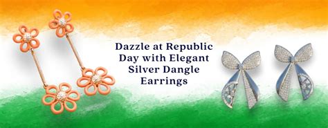 Dazzle at Republic Day with Elegant Silver Dangle Earrings