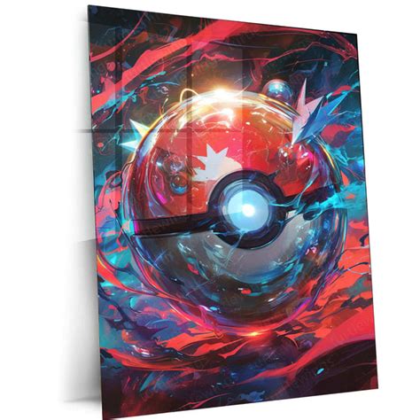 Master Ball Metal Poster – Iconic Pokémon Symbol in HD Design – TURTLEWINGS