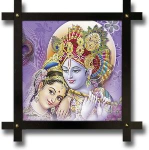 Poster N Frames Cross Wooden Frame Hand-Crafted with photo of Radha ...