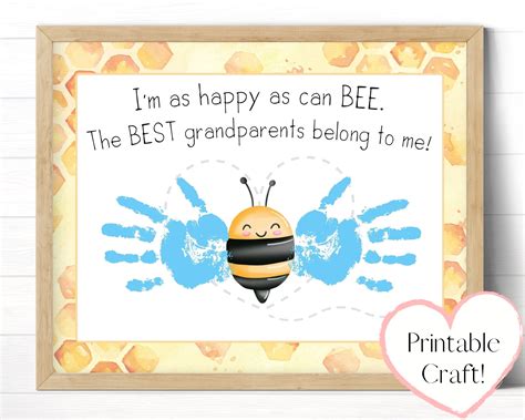 Grandparent gifts personalized handprint gift from toddler or baby ...