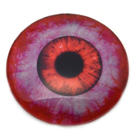 Giant 78mm Bloody Red Zombie Glass Eyes – Handmade Glass Eyes