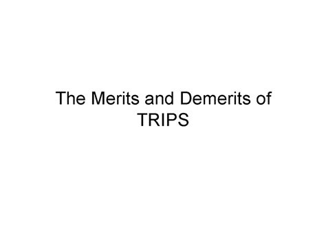 TRIPS Merits and Demerits: Analyzing IP Protection in Developing ...