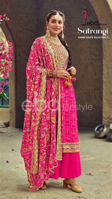 Eba Lifestyle Satrangi Georgette With Heavy Embroidery Work Salwar ...