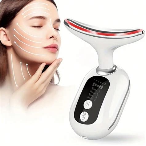 3-Color Light Neck Beauty Instrument, Facial Beauty Device With 3 ...