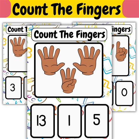 Count the Fingers Worksheet: Fun Counting up to 20 Activity for Kids | Preschool Math Worksheet ...