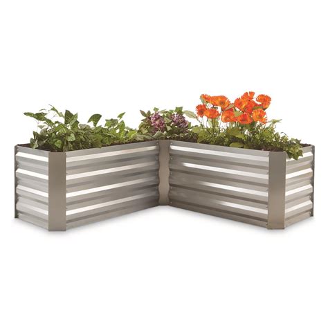 CASTLECREEK L-Shaped Galvanized Steel Planter Box | Sportsman's Guide