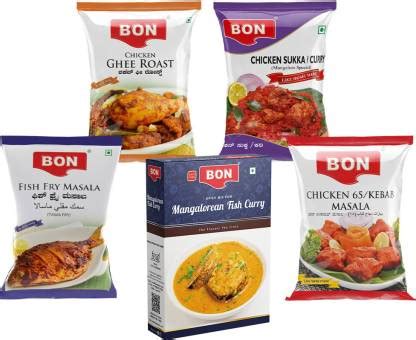 BON Masala Combo-Chicken Sukka|Fish Curry|Fish Fry|Chicken Kabab ...