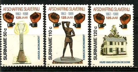 Stamps on Abolition of Slavery -Suriname – 1988. – Stamp Digest