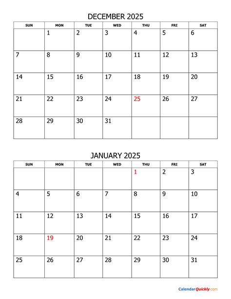 December 2025 January 2026