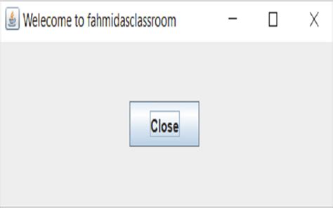 Image result for Java How to Create Exit Button
