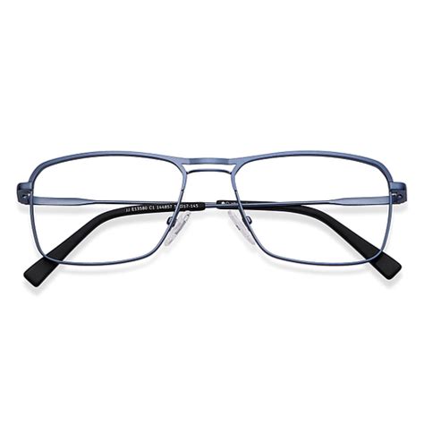 Matte Blue Black Full Rim Square John Jacobs Supreme Steel JJ E13580-C1 ...