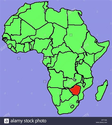 zimbabwe location on africa map