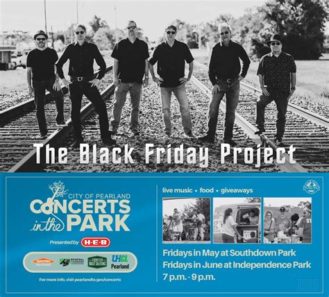 Concert In The Park 2026 - City of Pearland, Southdown Park, Pearland ...