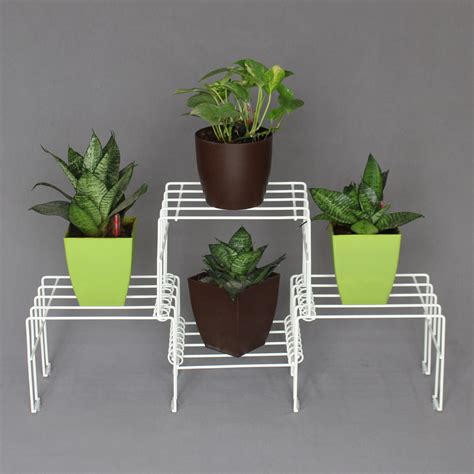 White Moso Plus plant stand for 4 pots – Meshable