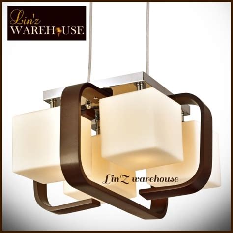 Jual Lampu gantung MODERN SQUARE SOLID WOOD pendant light - Jakarta ...