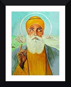 Tallenge - Sikh Guru Nanak Dev Ji I - Large Poster Paper - Framed (18 x ...