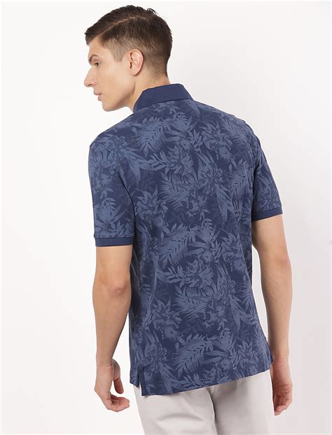 Buy Pure Cotton Printed Polo Neck T-Shirt at Marks & Spencer