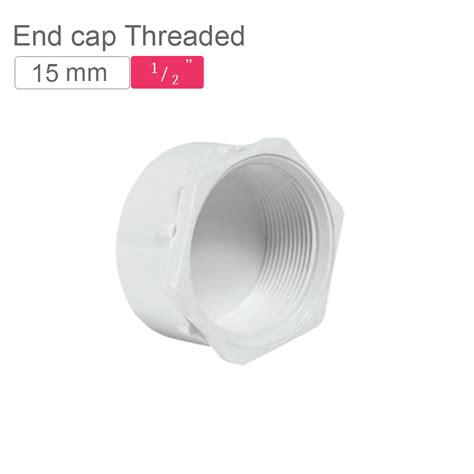 Supreme AquaGold uPVC End Cap Threaded 15mm SCH 80 Off White | mykit ...