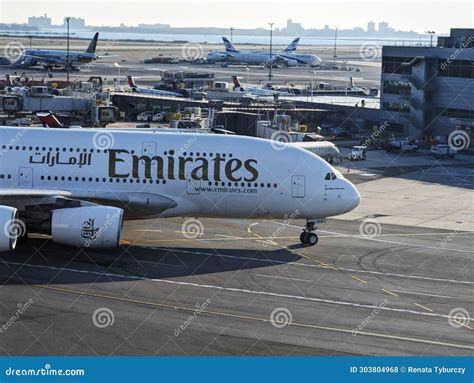Emirates Airlines Airbus A380-800 at John F Kennedy International ...