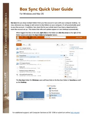 Fillable Online Box Sync Quick User Guide Fax Email Print - pdfFiller