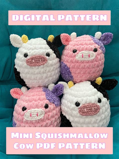 Mini Crochet Squishmallow Cow **PDF PATTERN** - Etsy