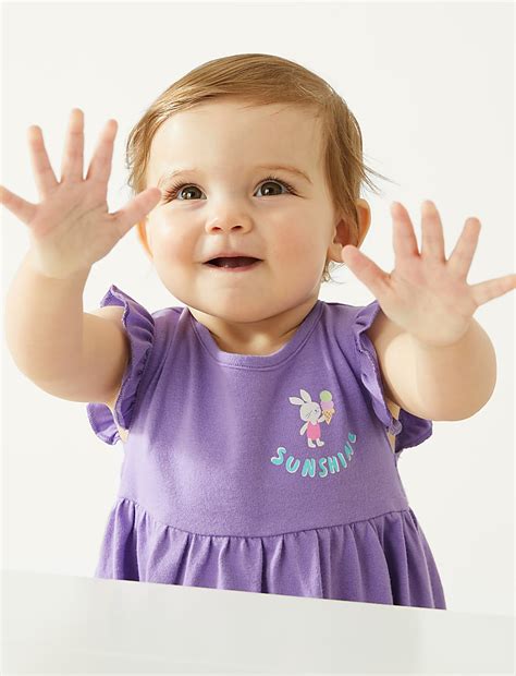 Buy Pure Cotton Bunny Dress at Marks & Spencer