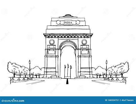 Indian Gate Drawing