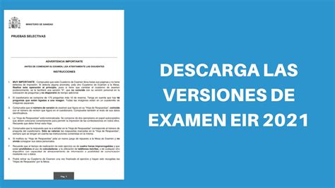 Examen EIR 2020-21 – Versiones de examen - AMIR