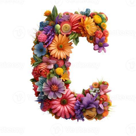 Floral Letter C