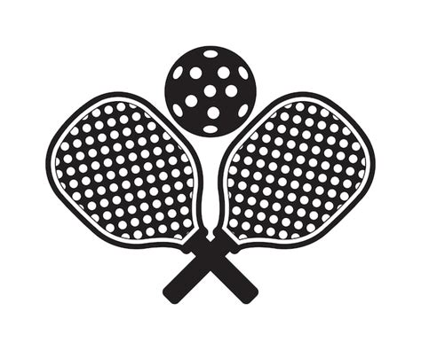 Pickleball paddles logo and pickleball club icon vector | Premium Vector