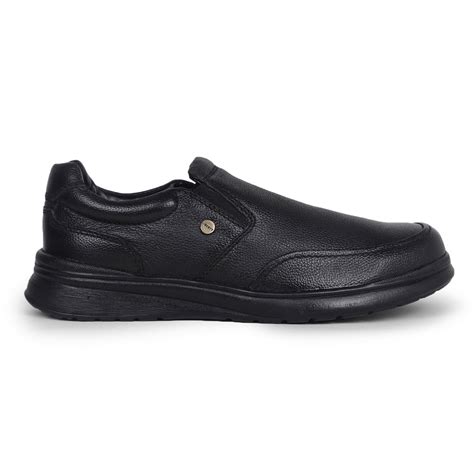 Buy Fortune Black Formal Non Lacing Shoes For Men DEOX-1E By Liberty